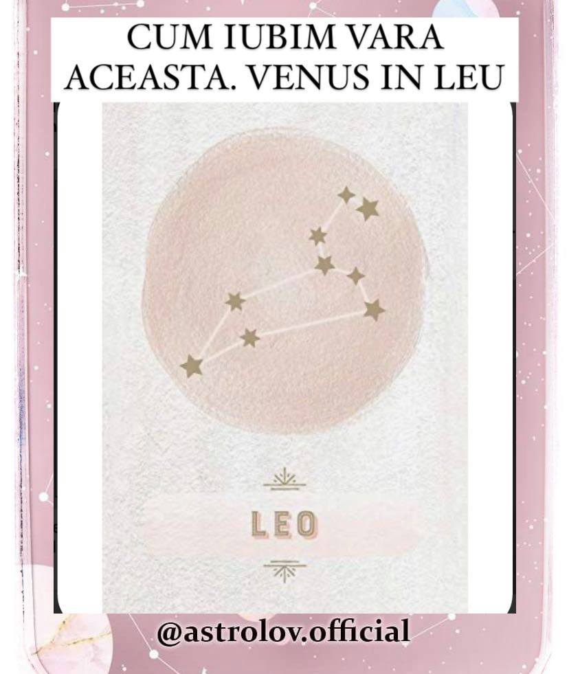 Venus in Leu si cum iubim vara aceasta